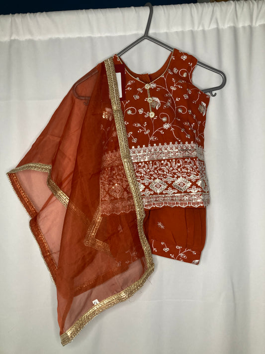 Ayzel Umar in burnt orange 3month-4yrs BC011C5