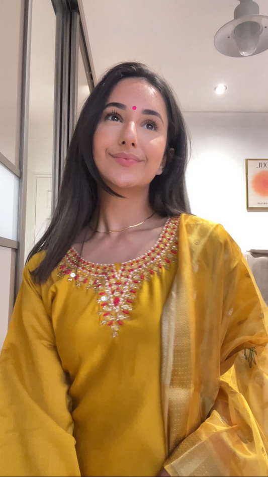 Sunehribaag in mustard dn014c1