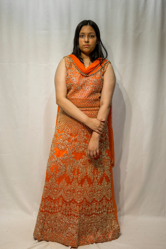 Sunehripari in orange petite KMO002C5
