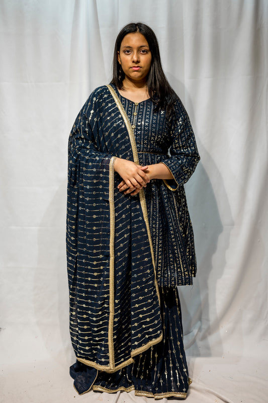 Chamakaraa in Navy blue petite KBC013C7