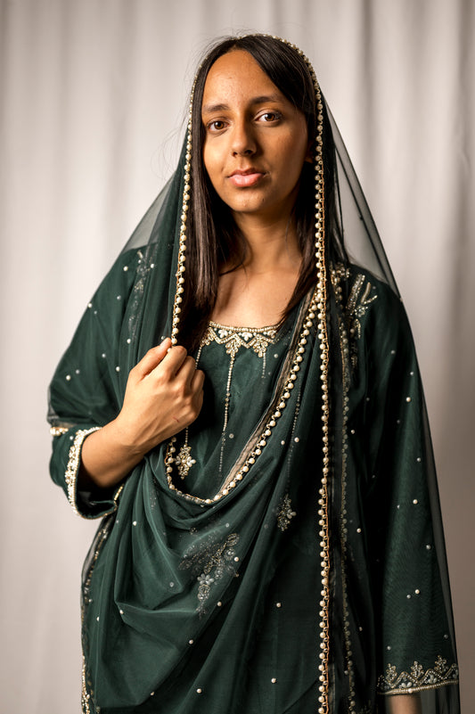 chandsharara in bottle green regular me011c3