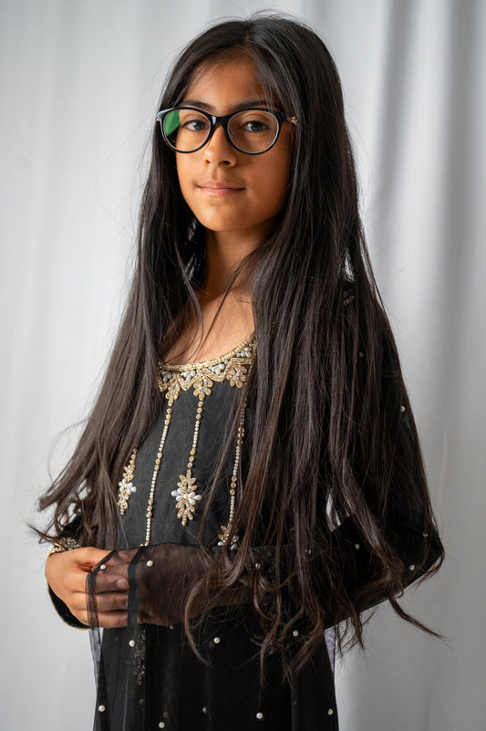 chandsharara in black 2-9 yrs kme012c9