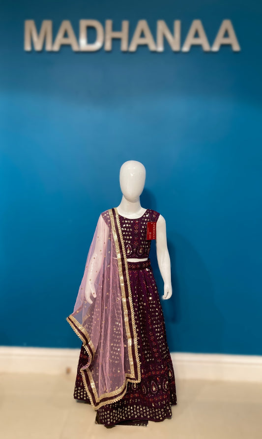 Rangtara in purple 3-9yrs KAF015C2