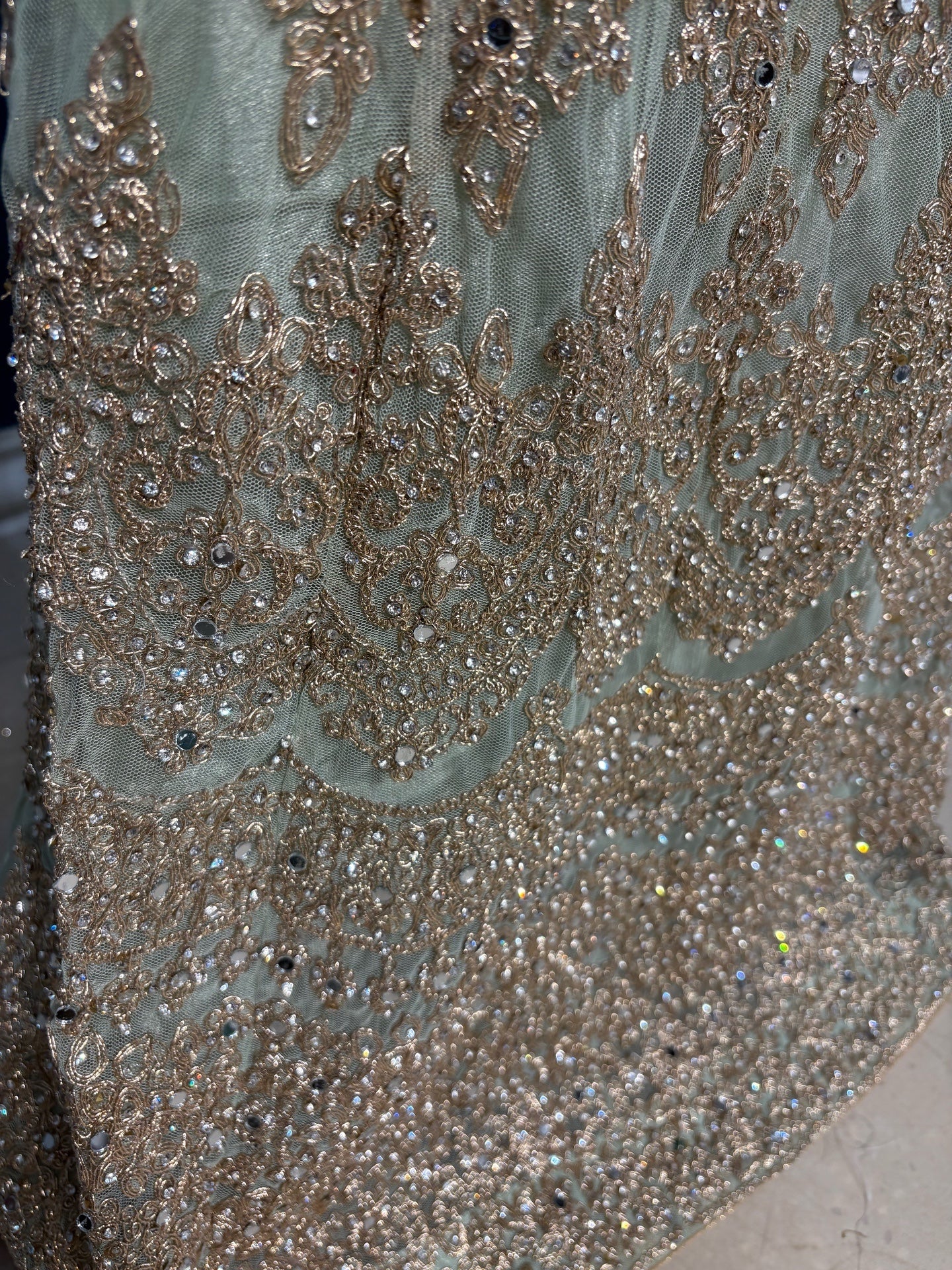 SUNEHRIPARI IN MINT GREEN 4-9 YRS KMO002C8