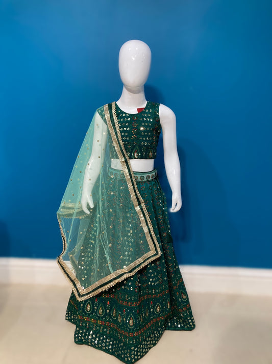 Rangtara in dark green 3-9yrs KAF015C0