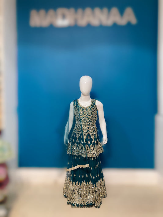 Mini Majesty in teal 3-9yrs KMO014C1
