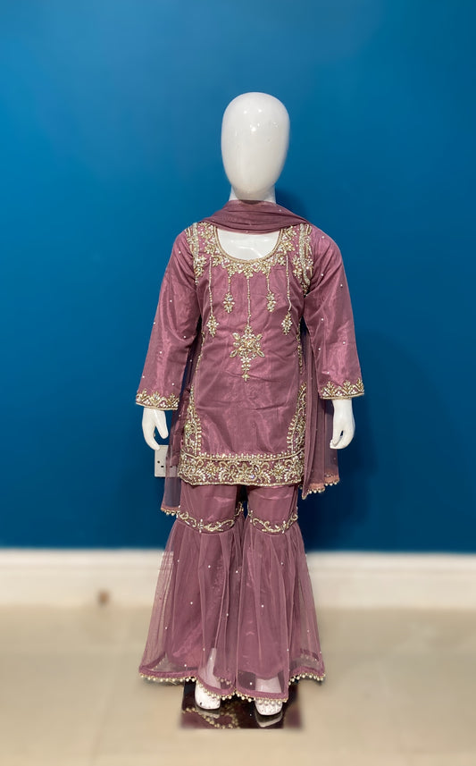 chandsharara in dark lilac 2-9 yrs kme012c4