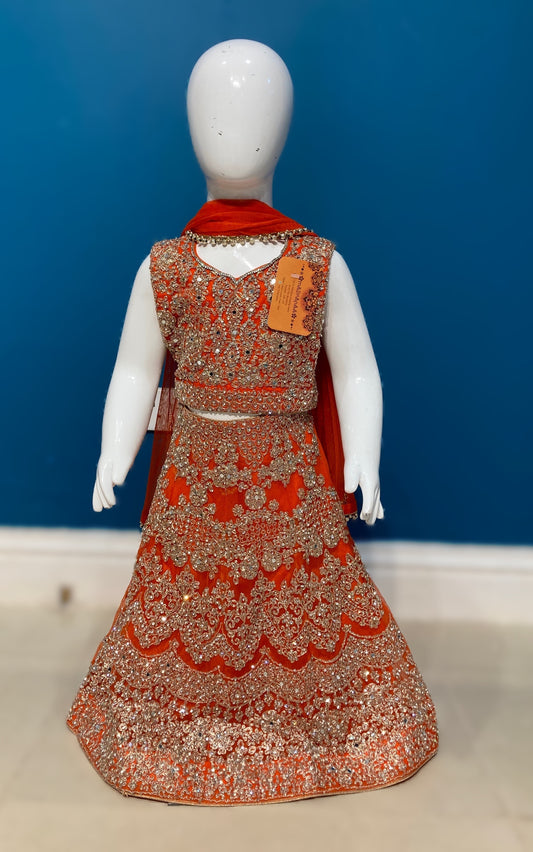 Sunehripari in orange 1-4yrs KMO002C5