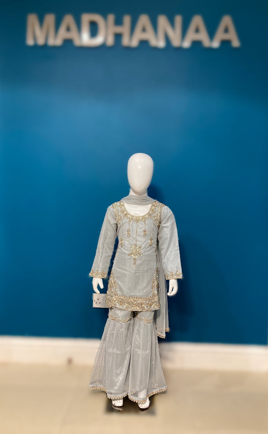 chandsharara in grey 2-9 yrs kme012c11