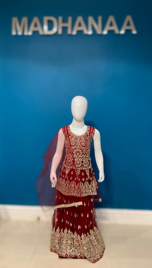 Mini Majesty in maroon 3-9yrs KMO014C0