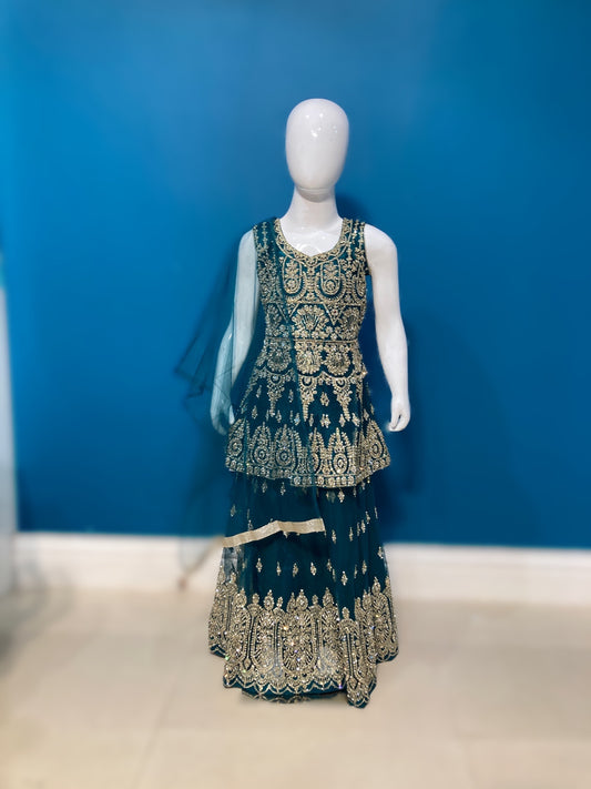 Mini Majesty in teal 3-9yrs KMO014C1
