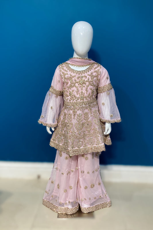 tila taj in baby pink 4-9 yrs kmo005c3